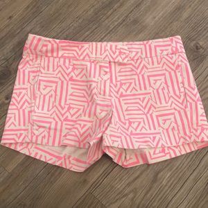 J Crew pink & white shorts